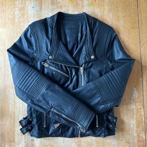 Blank NYC Black Cropped Faux Leather Jacket
